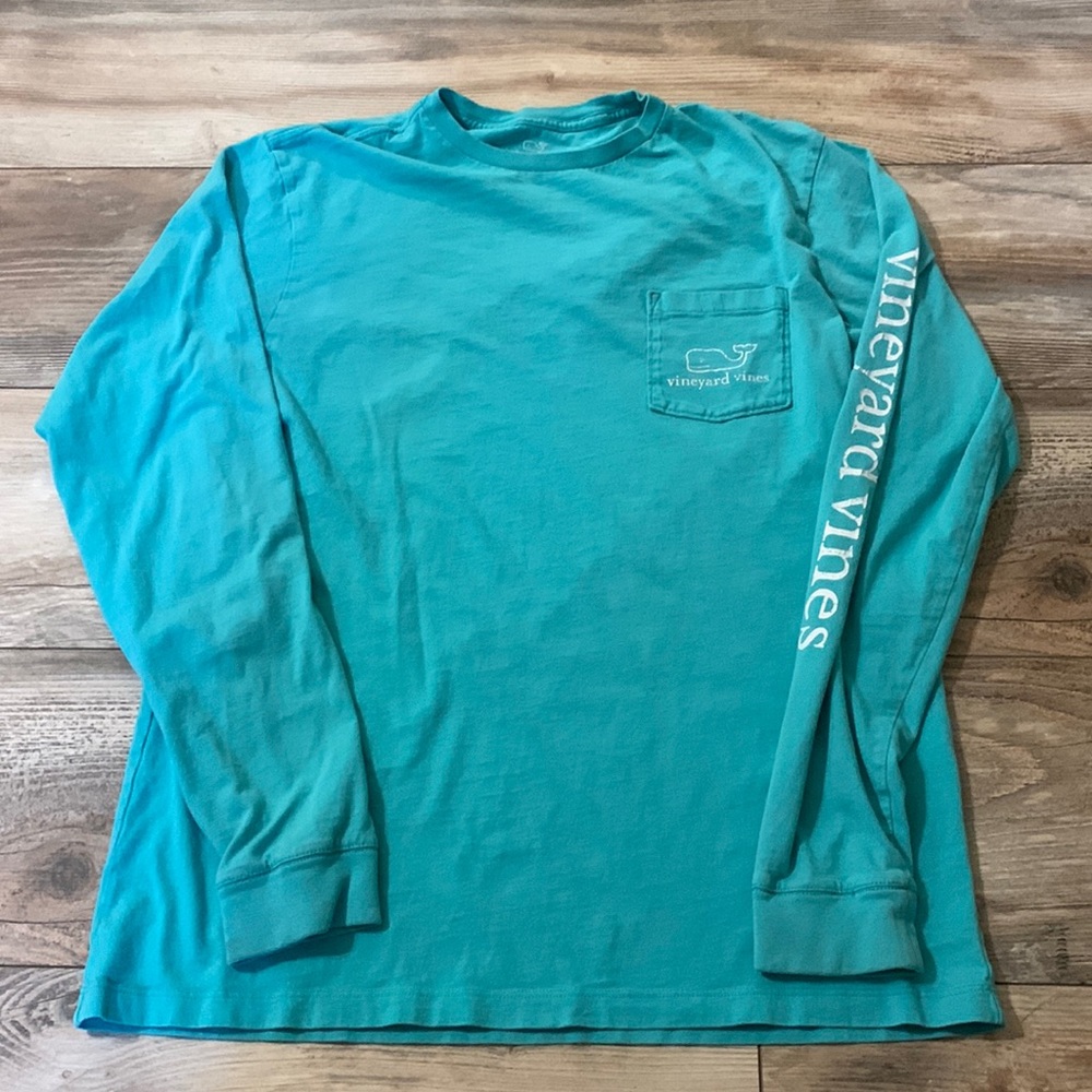 Vineyard Vines Long Sleeve Graphic T-Shirt Mens Size Small Green